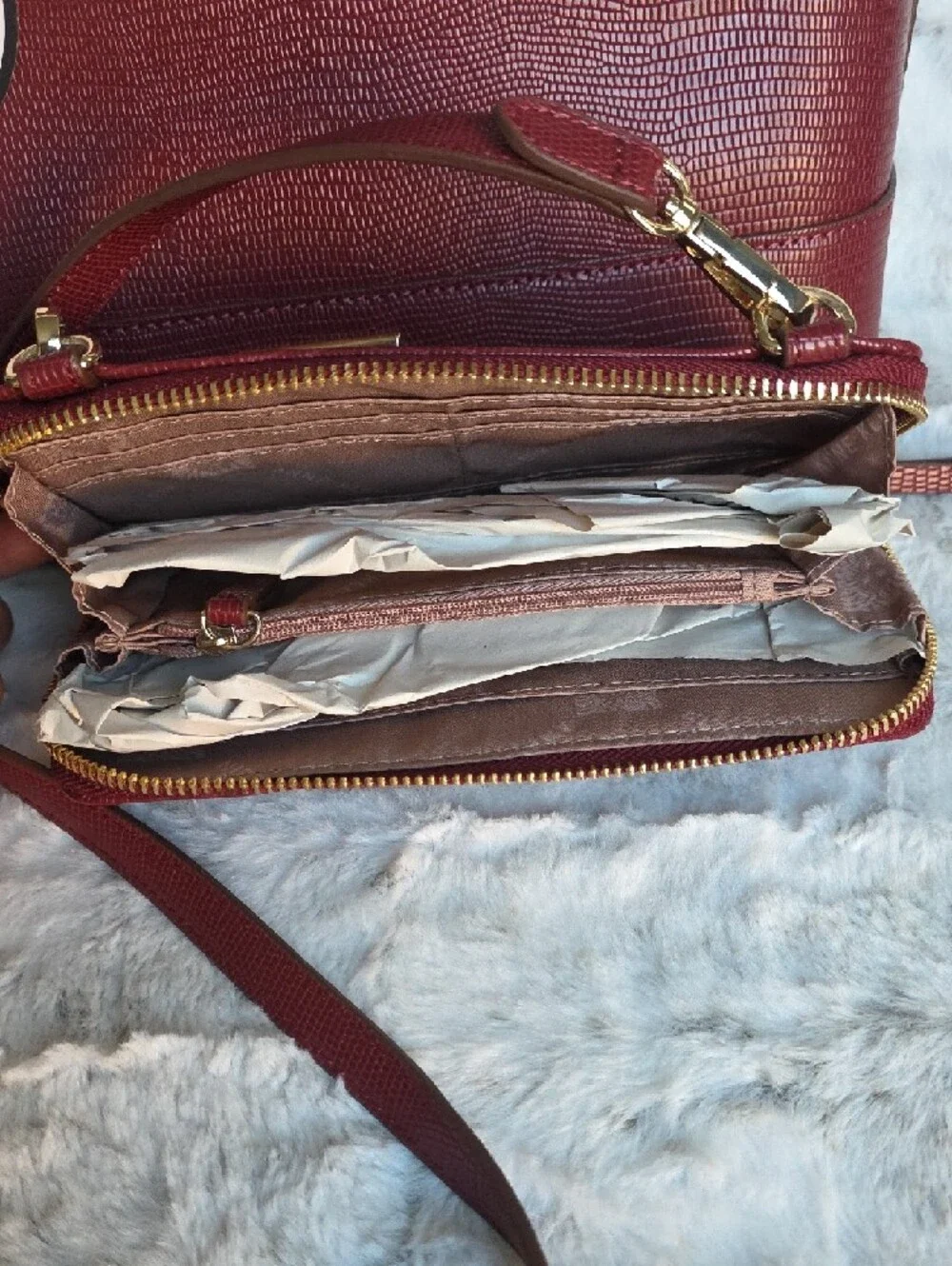 Anne Klein 2-piece satchel handbag and matching wallet set